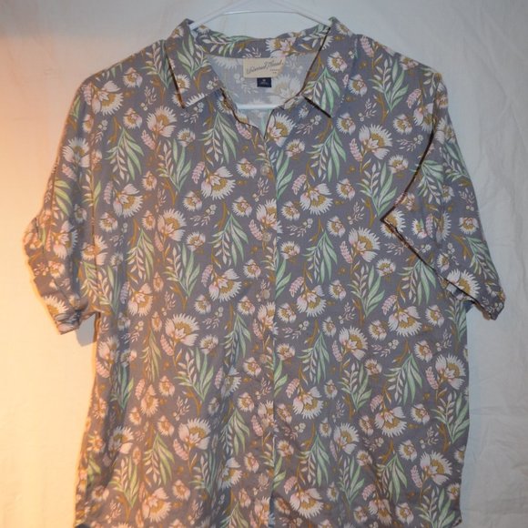 Universal Thread Dolman Sleeve Button Front Top M - Picture 2 of 4